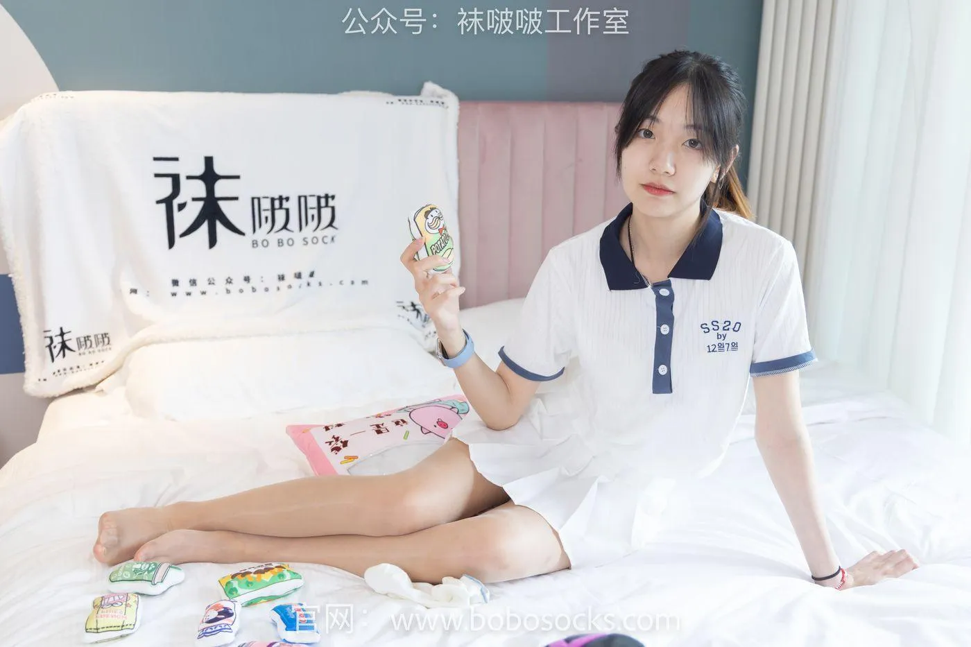 [BoBoSocks袜啵啵]NO.096 小甜豆-板鞋、白棉袜、油亮肉丝 [145P]插图7